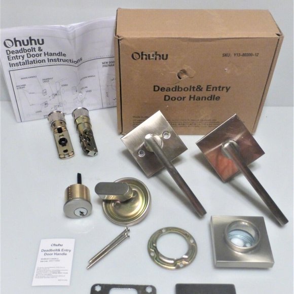 Ohuhu Deadbolt & Entry Door Handle Y-13-80300-12 Door Knob - Picture 1 of 12